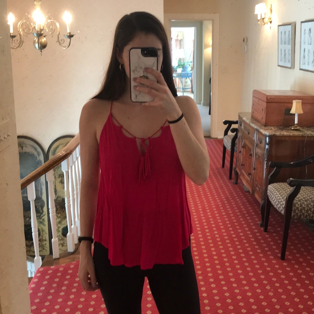 Hot pink ASTR tank top